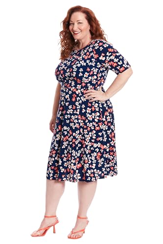 Women's Inset Waist Midi Short Sleeve