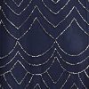 Women's Short Sleeve Blouson Beaded Gown
