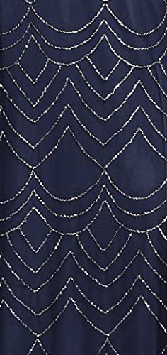 Women's Short Sleeve Blouson Beaded Gown