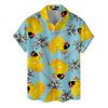 Funny Festival Pattern Hawaiian Shirt for Men Coloful Mens Hawaiian Shirts Short Sleeve Button Down Shirt Men