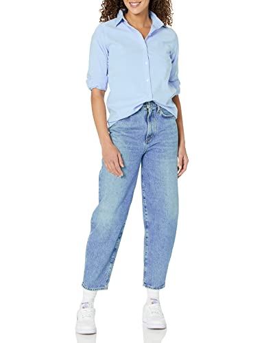 Women's Long Sleeve Button Down Stretch Oxford Shirt (Available in Plus Size)