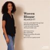 Women's Relaxed-Fit Short-Sleeve Woven Blouse