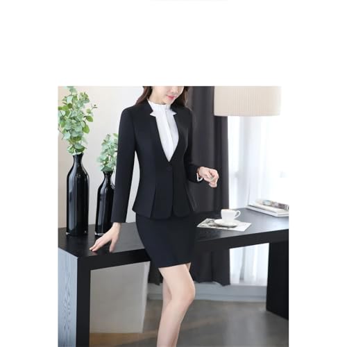 Women Formal Office Business Blazers Skirt Set Professional Work Wear Career Two Piece Lady Suit