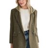 2025 Women's Spring Hooded Blazer Jacket Double-Breasted Oversize Loose Fully-Lined Work Office Suit with Pockets