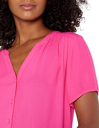 Women's Relaxed-Fit Short-Sleeve Woven Blouse