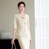 Women's Spring and Summer Solid Single-Breasted Half-Sleeved Slim Suit Jacket and Skirt Two-Piece Set