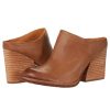 Women High Chunky Stacked Heel Mules Round Closed Toe Heeled Sandals Slip On 3 Inch Block Heels Suede Backless Booties Burnished