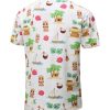 Mens Hawaiian Shirt, Short Sleeves Button Down Beach Clothing, Unisex Summer Flamingos Casual Aloha Floral Shirts
