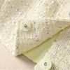 41rMIMU0J7L.jpg Women Suit Long-Sleeved Single-Breasted Lace-Up Slim Tops Pleated Skirt Two Piece Set