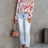 41sSUwc8oL.jpg Blouses for Women Aesthetic Button Down Shirts Long Sleeve Dressy Casual Floral Tops Fall Outfits for Women 2025 Trendy