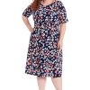 Women's Inset Waist Midi Short Sleeve