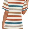 Womens Summer Tops Short Sleeve Basic Casual V Neck T Shirts Trendy Fashion 2025