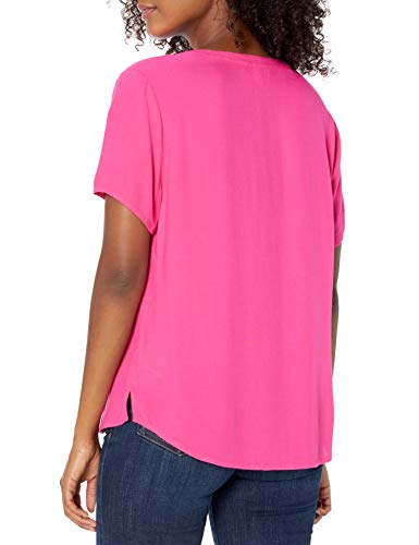 Women's Relaxed-Fit Short-Sleeve Woven Blouse