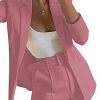 41zDtMeCqsL.jpg Blazer Shorts Set for Women 2 Piece Long Sleeve Open Front Blazers Short Suits Business Outfits with Belt