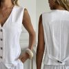 Women's Linen 2 Piece Sets Summer Outfits Vest Waistcoat Casual Dressy Work Vacation Travel Pants Sets