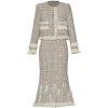 41zqSWciteL.jpg Women Suit Long-Sleeved Tasserl Short Coat Pretty Slim-Fit Hip Wrap Skirt Two Piece Set