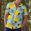 Funny Festival Pattern Hawaiian Shirt for Men Coloful Mens Hawaiian Shirts Short Sleeve Button Down Shirt Men