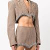 51CqV8kiIL.jpg Women's Skirt Suit Spring Summer Cropped Casual Blazer High Waist Skirt 2 Piece Set for Women