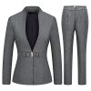 51GknKDZVEL.jpg Women's Business Pant Suit Set 2 Piece Slim Fit Blazer Jacket One Button Buckle Closure Lady Work Suit for Office