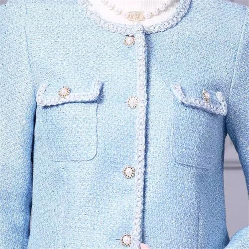 Women Suit Long-Sleeved Single-Breasted Jacket Top Short Skirt 2 Piece Set