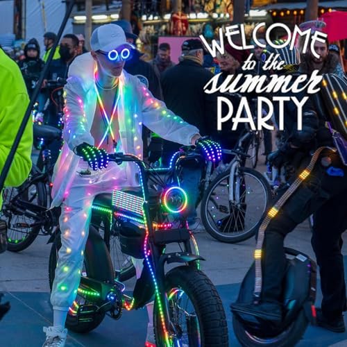 2 Pcs LED Light Up Jacket Men Women Rave Outfit Halloween Festival EDM Party Night Event Costume Neon Glow Clothing