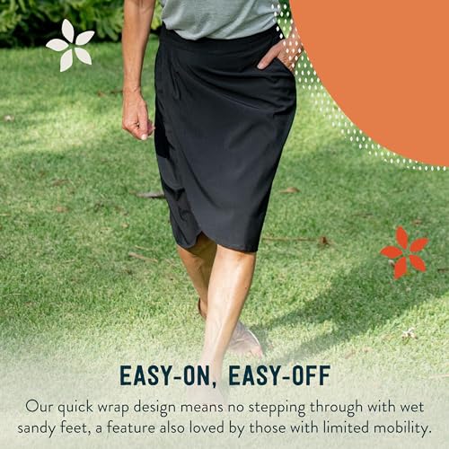 51VZ6CNmW3L.jpg Length 3 - Wrap Skirt for Women - Quick Dry Swim Cover-Up for Beach, Travel with Pocket