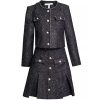 Women Suit Long-Sleeved Single-Breasted Jacket Top Short Skirt 2 Piece Set