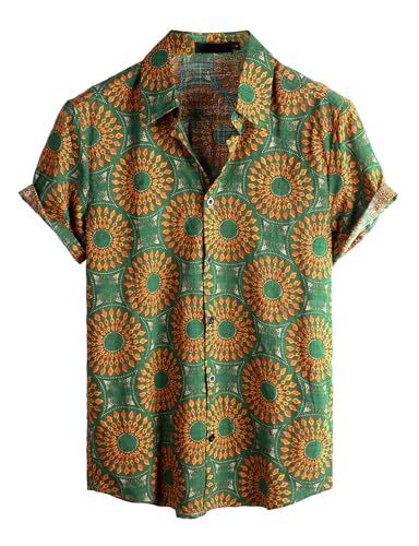 51YxdjwrTBL.jpg Mens Casual Hawaiian Floral Shirts Short Sleeve Button Down Tropical Shirts Beach Summer Shirts