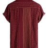 Mens Casual Short Sleeve Button Down Shirts Regular Fit Hawaiian Summer Shirt