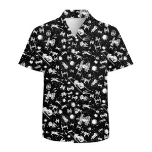 Mens Funny Hawaiian Shirts 3D Graphic Button Down Short Sleeve Tropical Holiday Beach Aloha Shirt