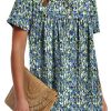 51dLiYksuaL.jpg Womens Summer Tunic Tops Button Down Shirts Short Sleeve T-shirts Beach Vacation Clothes Spring S-3XL