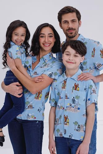 51faDmj-mVL.jpg Chewbacca Darth Vader R2-D2 Stormtrooper TIE Fighter X-Wing Matching Family Hawaiian Button Down Shirt Adult