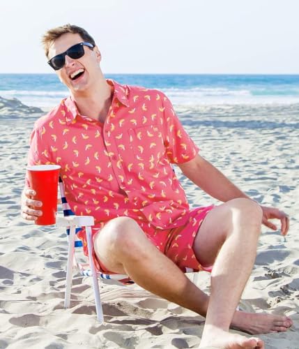 Hawaiian Shirts for Men - Casual Beach & Summer Party Shirts for Men - Stretch Fabric with Modern Fit