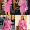 Womens Cropped Tweed Blazer Sets 2 Piece Outfits and Mini Skirt Sets Business Casual Suits