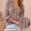 51obPHAVw-L.jpg Women Casual Button Down Fall Blouses 2025 Long Sleeve Solid Business Work Tops Cute Relaxed Fit Shirts