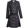 Women Suit Long-Sleeved Single-Breasted Jacket Top Short Skirt 2 Piece Set