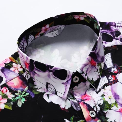 51peCh6DmYL.jpg Hawaiian Shirt for Men, Unisex Summer Beach Casual Short Sleeve Button Down Shirts, Printed Palmshadow Clothing