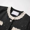 Set Female Winter Short Jacket Pleated Skirt Two-Piece Set