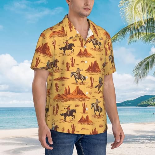 51qsQ-X95nL.jpg Western Cowboy Hawaiian Shirts and Shorts Set for Men - Funny 1-S