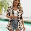 51w1TqyZ6KL.jpg Women's Summer Hawaiian Shirts Floral Short Sleeve Button Down Shirts Hawaii Tropical Beach Tops Outfits