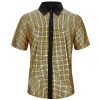 Mens 70S Disco Outfits Sequin Shirt Short Sleeve Button Down Shirts Party Novelty Shirts Nightclub Christmas Prom Costume