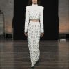61rEFqSyDrL.jpg Women's Skirt Suit Spring Autumn Cropped Stand Collar Long Sleeve Top Slim Fit Skirt 2 Piece Set