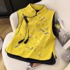 61ucKi6FwcL.jpg Chinese style women's clothing retro embroidered vest short coat improved suit top
