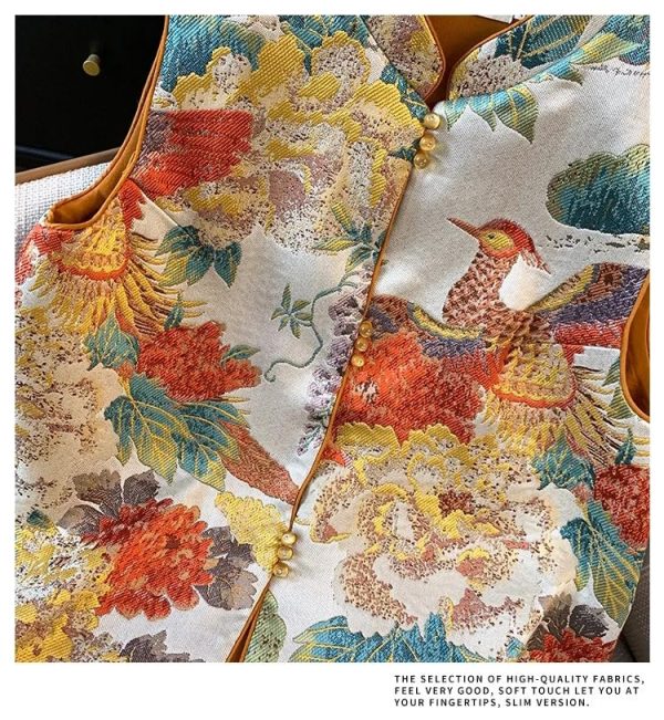 71BQebp5wL.jpg Chinese Style Traditional Vest Sleeveless O-Neck Coat Embroider Tops Women Retro Tang Suits Jacket