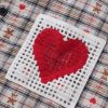 Cut-Out Heart Short Sleeve Shirt Collar Button Down Plaid Casual Tshirt Tops