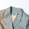 Women's Skirt Suit Spring Autumn Checkered Blazer Belted A Line Skirt 2 Piece Set for Women