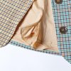 Women's Skirt Suit Spring Autumn Checkered Blazer Belted A Line Skirt 2 Piece Set for Women